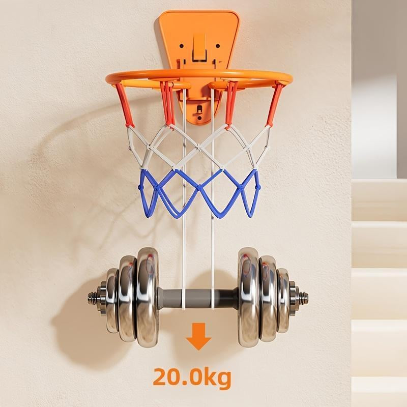 Easy-Install No-Drill Indoor Basketball Hoopquiet, Foldable Wall-Mounted Frame for Homeuse, Complimentary Silent Ball,Orange Beach Hawaii Tropical Prints Beachcover-Ups Sink Shelf